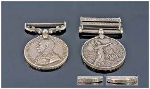 Queens South Africa Medal with two clasps, Anglo-Boer War 1899-1902, Cape Colony Orange Free State.
