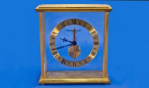 Jaeger LeCoultre Vectra Table Clock. Very fine quality clock in excellent condition with ormolu box