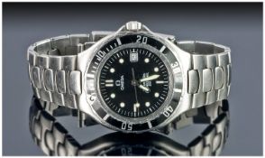Gents Omega Seamaster Professional 200m Wristwatch, Black Dial And Bezel, Quartz Movement,