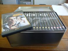 Boxed Set of 20 James Bond DVD Movies, never used. In  007 presentation box.