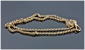 9 Carat Gold Belcher Chain, . 24 inches in length. 11.25 grammes.