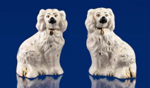 Royal Doulton Pair of Flatback Spaniel Figures. 6 inches high.