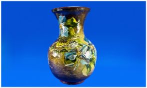 Large Doulton Impasto Monogrammed Vase of bulbous baluster shape, by Kate Rogers; the decoration,