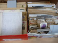 Two Large Boxes Of Approximately 1500-1700 GB Slogan Postmarks On Pieces And Covers. Plus two books