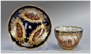 Very Fine Quality Helena Wolfsohn Cabinet Cup and Saucer, for Dresden, c.1880-90. Saucer 5 inches