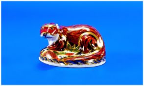 Royal Crown Derby, Otter Paperweight. Issued for the 21st anniversary of of CD paperweights