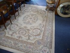 Large Oriental Premium Fawn Biege Soft Chunky Rug.  This Oriental style rug is made of 100% full