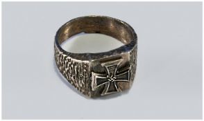 WW2 GERMAN RING with Iron Cross