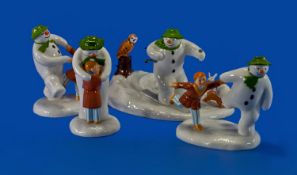 Collection of Coalport `Characters` Snowman Figures (4) in total comprising `Off Piste` with