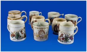 Collection of 10 Various Royal Commemorative Mugs, including one from the golden jubilee of 1897.
