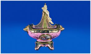Very Impressive Victoria Porcelain Factory Vienna Lidded Tureen/Centre Piece. A copy of the famous