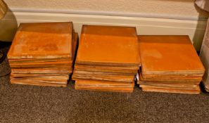 A Quantity of Square Terracota Garden Tiles.