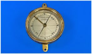 Watkins And Hill London Brass Compass. 3.25`` diameter.