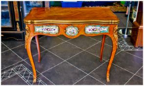 Fine Mid 19th Century Kingwood Veneered and Ormolu Mounted Card Table, in the French taste, the top