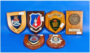 Collection Of Six Police Badge Plaques.