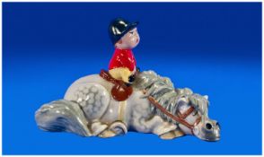 Beswick Norman Thellwell Horse & Rider FIgures, `Kick Start` first variation. 2769A. Issued 1983-