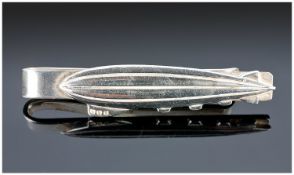 An Unusual and Heavy Quality Silver Tie Pin in the realistic shape of an airship. Hallmarked for