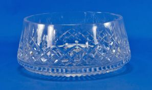Waterford Very Fine Cut Crystal Fruit Bowl `Lismore` Design. 4.5`` in height, 8.5`` in diameter.