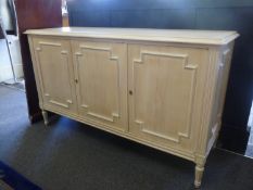 Contemporary Light Beech Sideboard, fitted with three doors to front, opening to reveal shelved