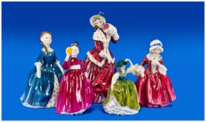 Collection Of 5 Royal Doulton Figures, including 1. `Vanity` HN2475. 1973-1992. M.Davies, 5.25`` in