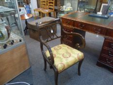 Regency Style Mahogany Carver Chair, 34½ inches high.