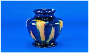 1936 Rare McHugh Cobalt Blue Drip Glazed Vase. This vase is by Francis Manallack who was attributed
