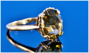 9ct Gold Topaz Dress Ring, Fully Hallmarked, Ring Size N