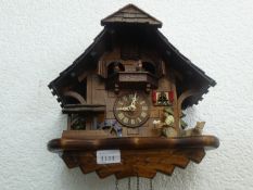 Black Forrest Cuckoo Clock, with two weights.