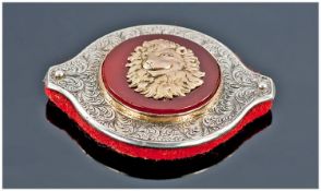 Unusual Silver And Gold Coloured Seal/Paperweight. Diameter 73mm, Continental Hallmark