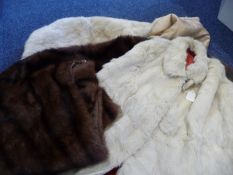 Collection of Fur Stoles comprising one red-brown with dark stripe pine marten, shaped shoulder