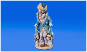 Lladro Gres Figure `Suprise` model number 2290. Issued 1994. 9.75`` in height. 1st quality & mint
