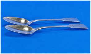 Two George III Irish Silver Spoons, Hallmarked For Dublin X 1818, Makers Mark SN Samuel Neville,