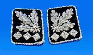GERMAN SS GENERALS COLLAR PATCHES.