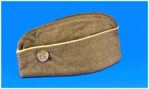 WW2 UNITED STATES ARMY Side Cap with Badge.