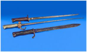 Collection Of Three Bayonets, Comprising French 1895 Daudeteau Bayonet, German 1898 Model & German