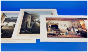 Three Unframed Prints, Pencil Signed by Larry Rushton. Pencil signed to the margins. `Our
