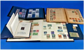 Mix of Four Better Stamp Albums. Has many better high value worldwide stamps and a slightly damaged