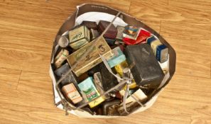 A Large Collection Of 1920/1930`s Boxed Shaving Equipment. Bakelite, EPNS, Plastic and leather
