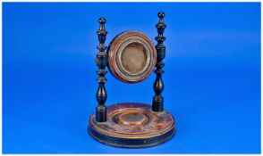 Turned Wood Watch Stand Circa 1840/60`s. 8`` in height.