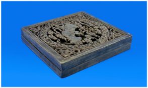 Modern Carved Stone Oriental Inkwell.