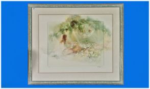 Pencil Signed Limited Edition Print, `Lazy Summer Afternoon`. 169/1250. 40 by 34 inches. Signed in