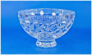 Waterford Fine Cut Crystal Fruit Bowl. 5 inches high and 7.75 inches in diameter.