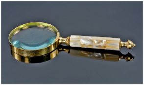 Mother Of Pearl Handled Magnifying Glass.