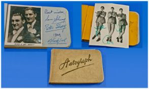 Autograph Book Containing Autographs From 1940`s To 1960`s Theatre And Film Stars. Includes Nat