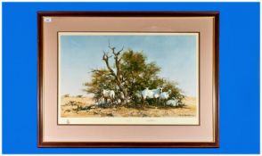 David Shepherd OBE. 1931 -, Fine Art Pencil Signed Limited Edition Print in Colours. Number 490-