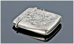 Silver Vesta Case, Birmingham 1901. A/F