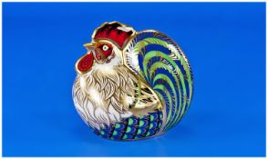 Royal Crown Derby. Farmyard Cockerel from limited edition of 5000. Number 3028 with certificate and