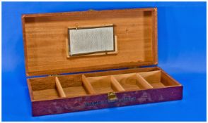 Havana Cigar Mahogany Box, stamped to one side, `Montecristo` the other side stamped `H. Upmann`,