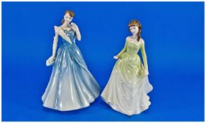 Royal Doulton Figures, 2 in total. `Chloe` HN 3883, issued 1997-1998. Modelled by N.Pedley. 8`` in