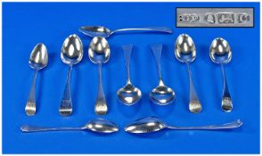 A Small Collection Of 19th Century & Early 20th Century Silver Teaspoons, 10 in total, Comprising